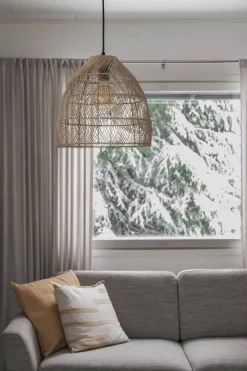 Trio Lighting riippuvalaisin Rike E27 rottinki