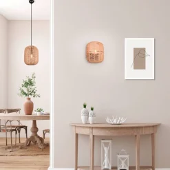 riippuvalaisin Runa 25 cm E27 mattamusta/sisal*Trio Lighting Hot