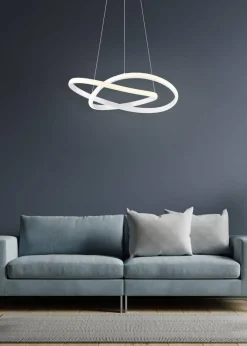 Online Trio Lighting riippuvalaisin Course mattavalkoinen 4000K