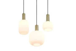 Clearance Trio Lighting riippuvalaisin Diva 3-os E27 mattamessinki/val