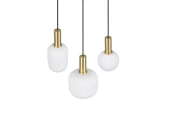 Clearance Trio Lighting riippuvalaisin Diva 3-os E27 mattamessinki/val