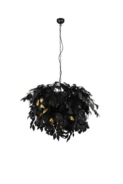 Online Trio Lighting riippuvalaisin Leavy 70 cm 4xE14 mattamusta