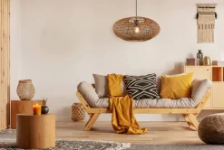 riippuvalaisin Hedda E27 mattamusta/sisal*Trio Lighting Hot