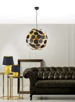 riippuvalaisin Discalgo 6xE14 mattamusta*Trio Lighting Best