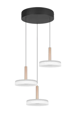 Clearance Trio Lighting riippuvalaisin Celeste LED 3-os kahvinruskea