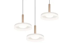 Clearance Trio Lighting riippuvalaisin Celeste LED 3-os kahvinruskea