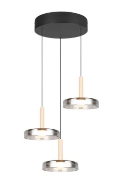 Trio Lighting riippuvalaisin Celeste LED 3-os mattamusta/kro