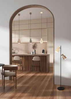 Sale Trio Lighting riippuvalaisin Agudo 1-os E27 harmaanruskea