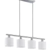 riippuvalaisin Tommy 4xE14 harjattu teräs/valk*Trio Lighting Discount