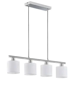riippuvalaisin Tommy 4xE14 harjattu teräs/valk*Trio Lighting Discount