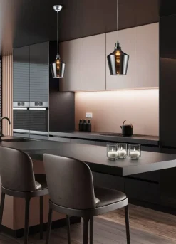 Discount Trio Lighting riippuvalaisin Calais E27 savu