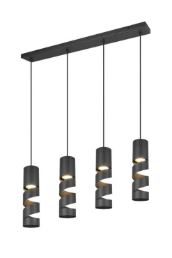 Clearance Trio Lighting riippuvalaisin Stream 4-os GU10 mattamusta