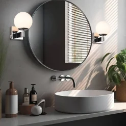 Clearance Trio Lighting seinävalaisin Kula H2O 1-os E14 kromi