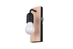 Trio Lighting seinävalaisin Arturo H2O 1-os E27 puu/mattamus