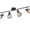 Clearance Trio Lighting spottivalaisin Tarifa 4-os E14 mattamusta/krom