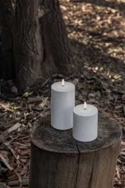 LED kynttilä ulkokäyttöön 8,4x15 cm valkoinen*Uyuni Clearance