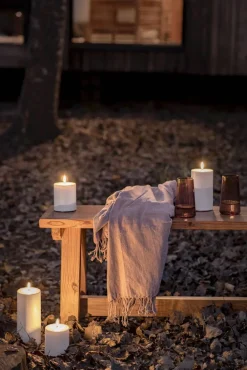 LED kynttilä ulkokäyttöön 8,4x15 cm valkoinen*Uyuni Clearance