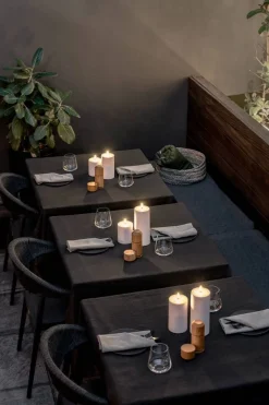 LED kynttilä ulkokäyttöön 8,4x15 cm valkoinen*Uyuni Clearance