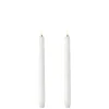 New Uyuni LED kynttilä 2,3x25 cm valkea smooth 2 kpl
