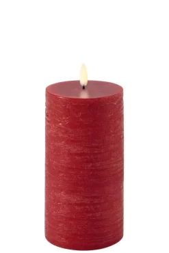 Discount Uyuni LED pöytäkynttilä 7,8x15 cm carmine red rustiikki