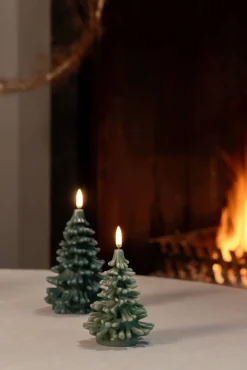 Hot Uyuni LED-kynttilä kuusi 10x15 cm Olive green Smooth