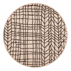 matto Lastu ø 200 cm 5 ruskea*VM-Carpet