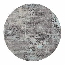matto Rustiikki ø 133 cm 32 turkoosi*VM-Carpet Online