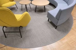 Outlet VM-Carpet Panama 9007 natural, Ø 240 cm, kantti pellava