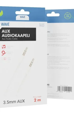 audiokaapeli 2 m 3, 5mm valkoinen*Wave Hot