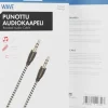 audiokaapeli punottu 1 m 3,5 mm musta/valk.*Wave Clearance