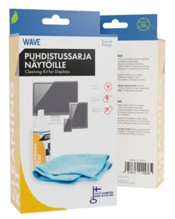 Discount Wave näytön puhdistussarja mikrokuituliina+puhdistusaine