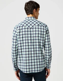 Online Wrangler paita Western Shirt Blue