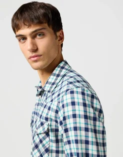 Online Wrangler paita Western Shirt Blue