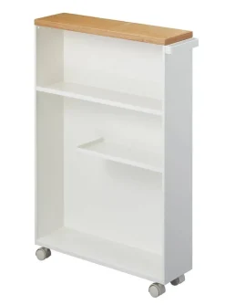 New Yamazaki kapea hyllykkö pyörillä Tower valkoinen