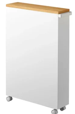 New Yamazaki kapea hyllykkö pyörillä Tower valkoinen