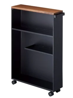 kapea hyllykkö pyörillä Tower musta*Yamazaki Hot