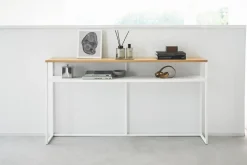 Hot Yamazaki konsolipöytä Tower hyllyllä valkoinen