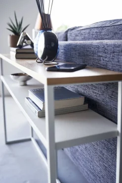 Hot Yamazaki konsolipöytä Tower hyllyllä valkoinen