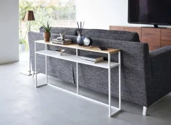 Hot Yamazaki konsolipöytä Tower hyllyllä valkoinen