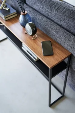 Outlet Yamazaki konsolipöytä Tower hyllyllä musta