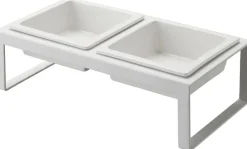 Clearance Yamazaki lemmikinruokakupit 2-os. valkoinen