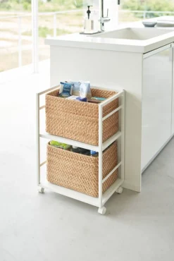 säilytysvaunu Tower 2 tasoa valkoinen*Yamazaki New