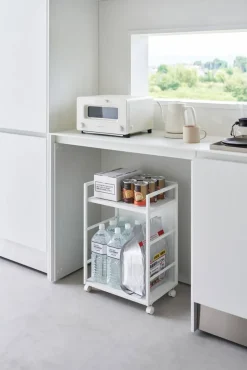 säilytysvaunu Tower 2 tasoa valkoinen*Yamazaki New