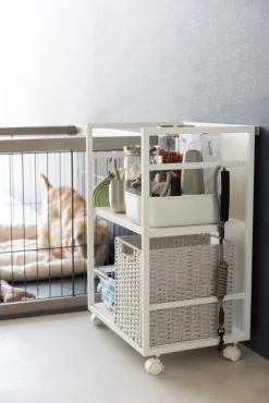 säilytysvaunu Tower 2 tasoa valkoinen*Yamazaki New