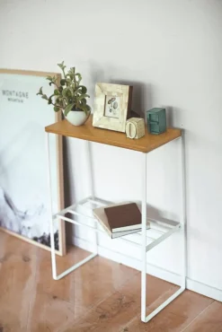 Sale Yamazaki sivupöytä puukannella valkoinen