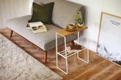 Sale Yamazaki sivupöytä puukannella valkoinen