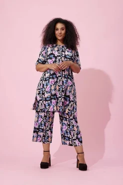 Outlet Zhenzi housut Lanet 195 Black / pink 37500